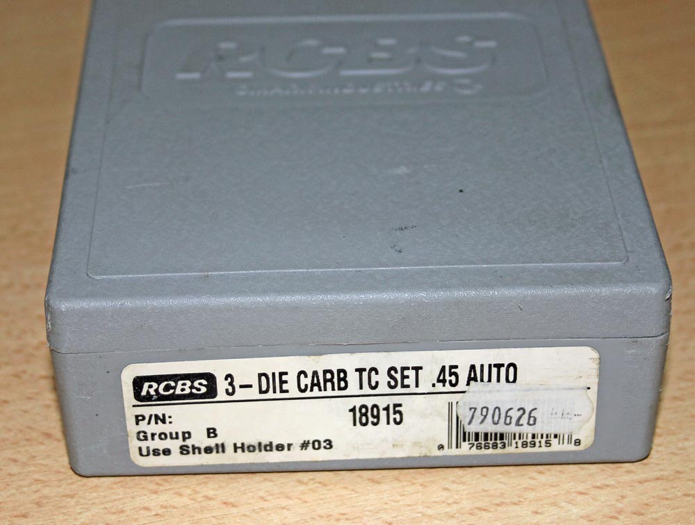 RCBS 3 St�ck Matrizensatz CARB SET .45 ACP